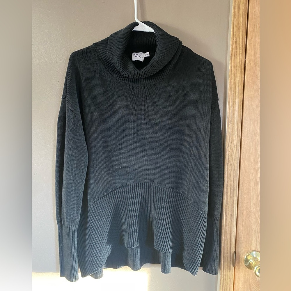 Princess Polly Elegant Black Cowl Neck Sweater